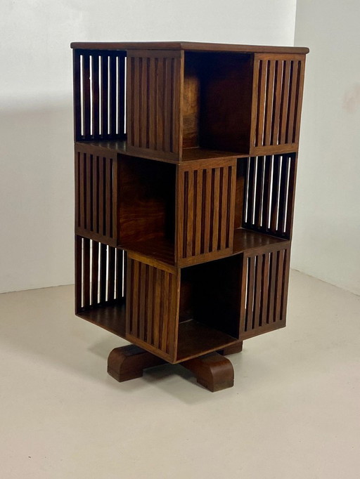 Belle bibliothèque pivotante fabriquée en acajou ref JEANNE