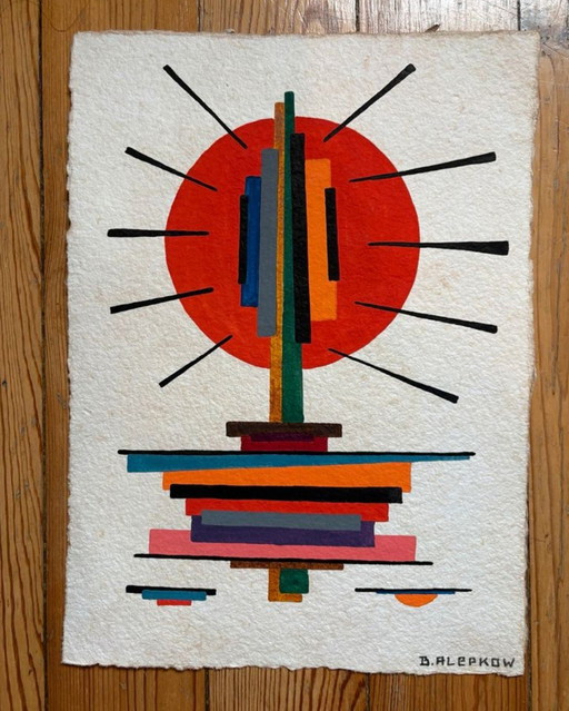 10 watercolor drawings by B. Alepkow