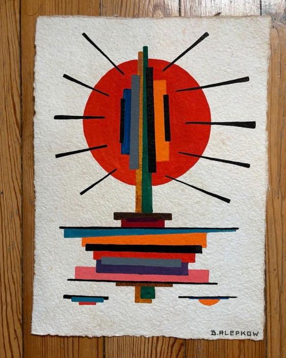 Image 1 of 10 watercolor drawings by B. Alepkow