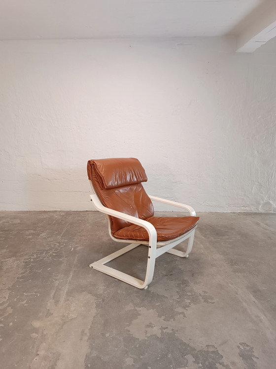 Image 1 of Noboru Nakamura cognac lederen fauteuil 
