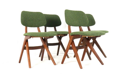 Juego de 4 sillas de tijera AWA attr. Louis van Teeffelen Webé
