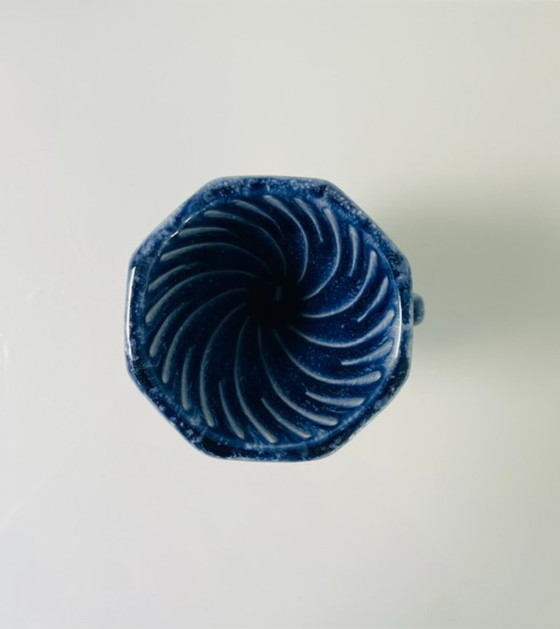 Image 1 of Mug scandinave en céramique avec filtre à café – émail bleu