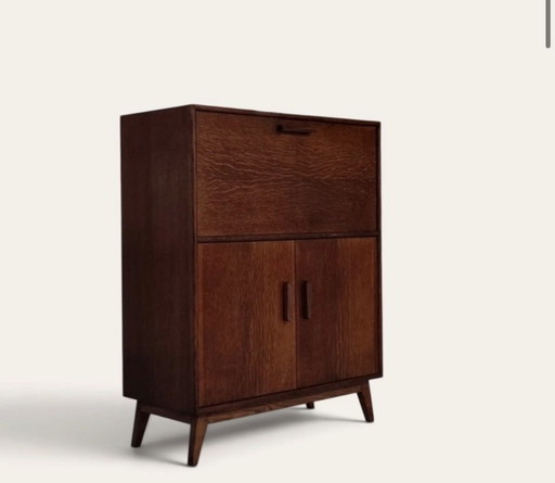 Mid Century Secretaire – vitrinekasten, Wood