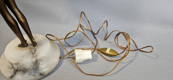Image 1 of Table lamp - Patinated bronze-colored metal - Table lamp 'Dancer'