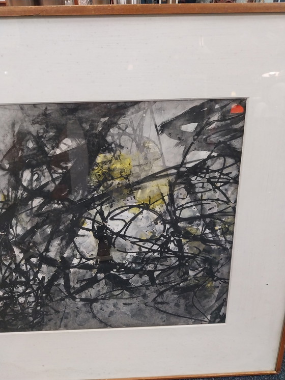 Image 1 of Abstracte compositie door Jan de Leeuw 20-01-1966 gesigneerd 