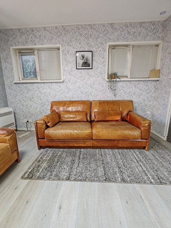 Image 1 of Ensemble canapé et fauteuil en cuir Arcon de Marco Milisich pour Baxter