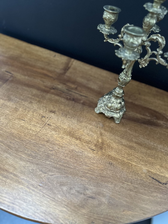 Image 1 of Table à abattant en noyer anglais - vers 1900