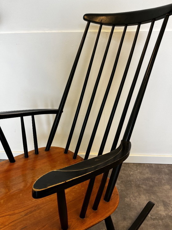 Image 1 of Rocking Chair Mid Century Design Scandinavian Chair Rocking Chair Armchair Vintage Retro