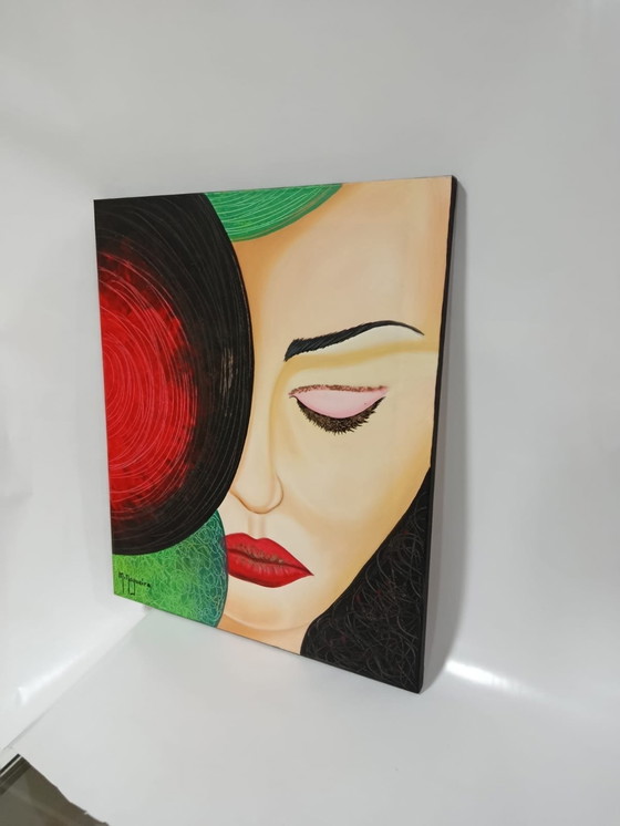 Image 1 of Modern Abstract Portrait – Original Canvas Art