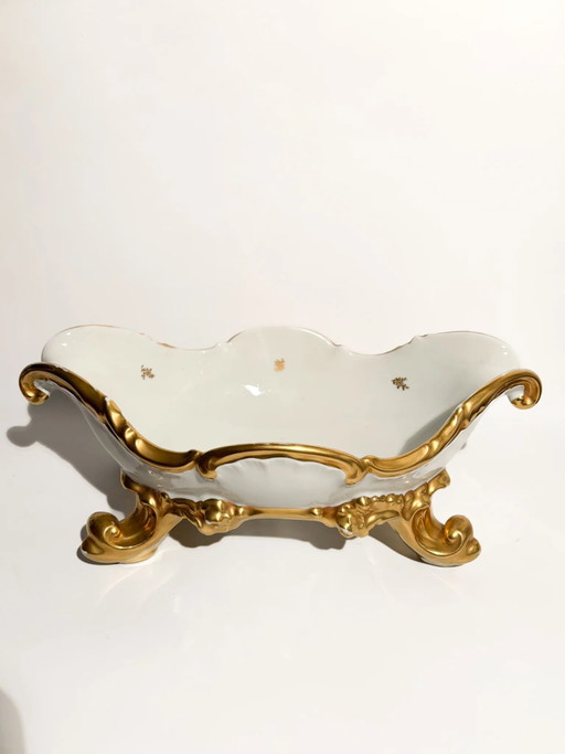 Rosenthal White and Gold Porcelain Centerpiece, 1960s – decoratieve objecten