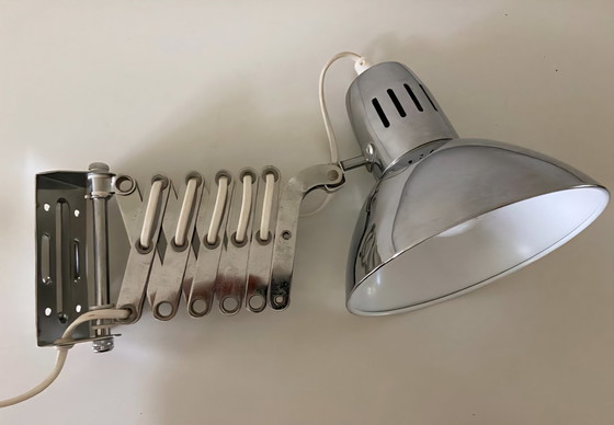 Image 1 of Vintage Ikea scissor lamp chromed 1980s.