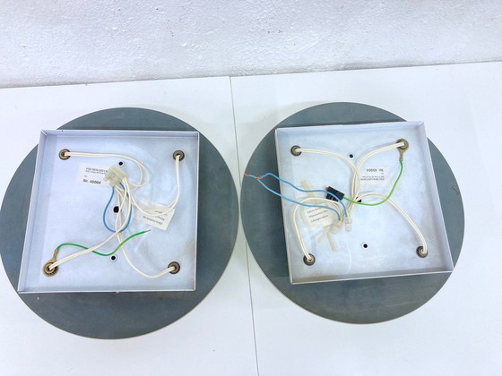 Image 1 of 2 lampade da parete Fischer Leuchten Lampade a Ufo in vetro a specchio design anni '70-'80