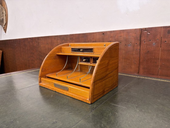 Organizzatore da scrivania inglese originale Globe Wernicke – Accessori da tavola, Vetro, Legno (photo 3 of 14)