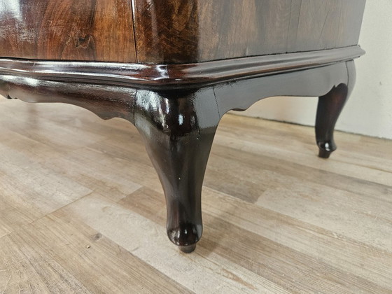 Commode Chippendale en loupe de noyer, années 1940 – Wood, Klassiek (photo 21 of 22)