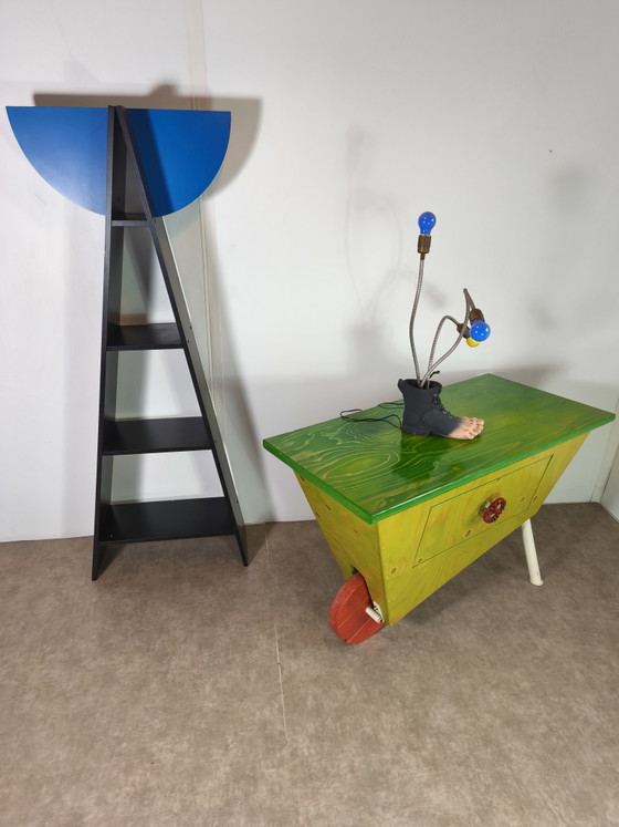 Postmodern Wandrek jaren 80 Sculpturaal – Mdf, Wood (photo 2 of 6)