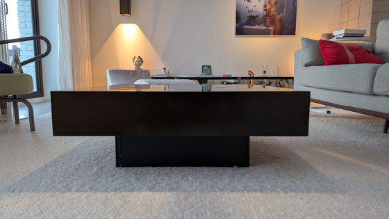 Image 1 of Black lacquered wood coffee table