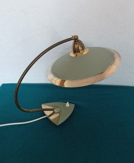 Italienische Schreibtischlampe aus den 1950er Jahren – bureaulampen, Metal, Brass (photo 2 of 10)