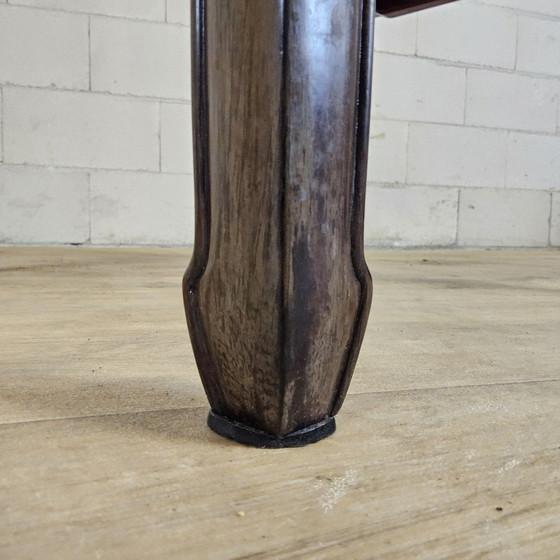 Image 1 of Set of Vintage Cherry Wood Chinese Armchairs / Asian / Bohemian Dining Table Chairs