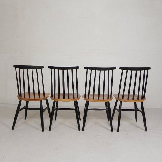 Image 1 of Set di 4 sedie con struttura a fuso, modello Fanett, Tapiovaara, anni '60
