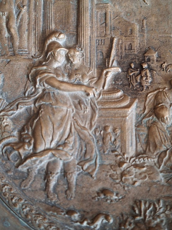 Image 1 of Paar Bronzebecher des Zweiten Kaiserreichs im antiken Stil: Der Triumph der Tugend und Neptun und Amphitrite