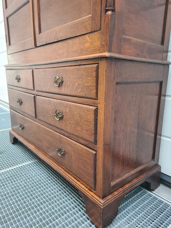 18th century, English sideboard cabinet. Antique cabinet, Wood, Brown (photo 5 of 15)