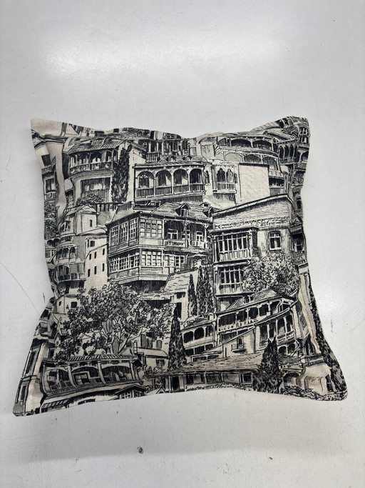 Set mit 2 handgefertigten Kissen – Güell Lamadrid Cetara Baumwolle & Leinen – 50 × 50 cm – kussentjes, Cotton (photo 2 of 9)