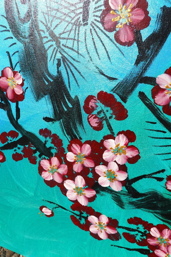 Image 1 of Love Birds J478 - original large painting