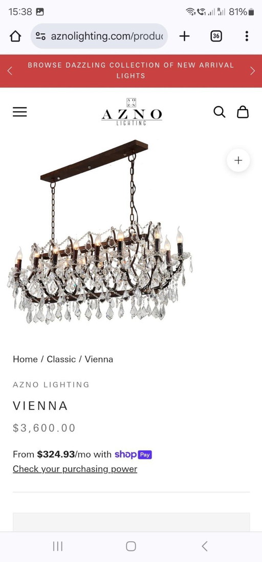 AZNO LAMPE WIEN 14 LAMPEN