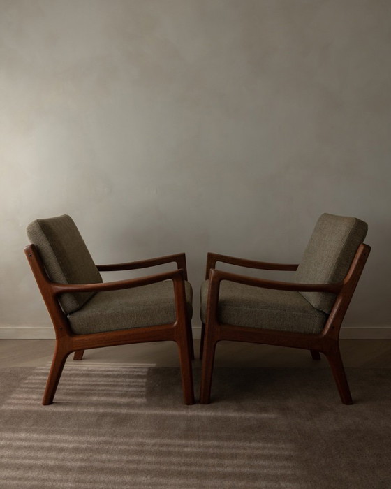 Image 1 of Fauteuil Senator vintage par Ole Wanscher pour Cado | Fauteuil lounge danois en teck | Style scandinave moderne | Années 1960