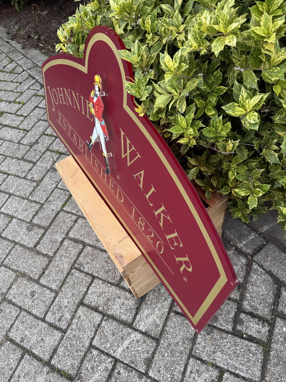 Image 1 of Grande targa da muro vintage Johnnie Walker, decorazione da bar
