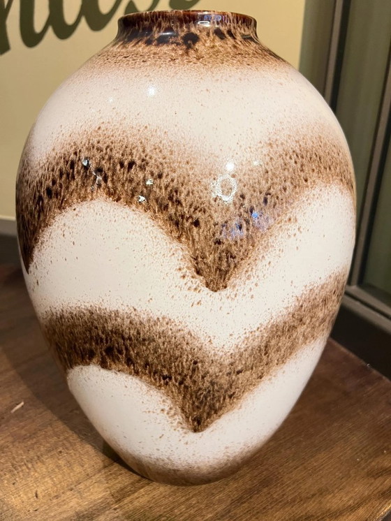 Image 1 of Large Mid - Century vase by Bay Keramik W. Germany with the number 64 45.