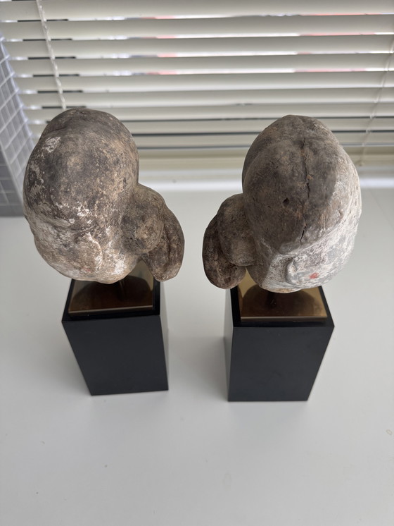 Image 1 of Testa di dama di corte in ceramica dipinta cinese 2x