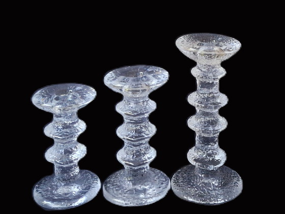 Image 1 of Iittala - 3 Festivo candlesticks by Timo Sarpaneva