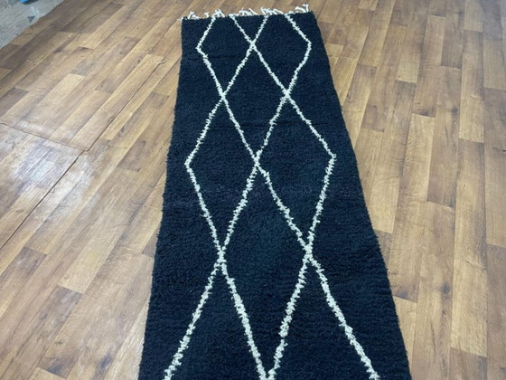 Image 1 of Marokkanischer Teppich aus Naturleinen, 300 x 100 cm
