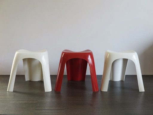 Kunststof Krukjes van Giorgina Castiglioni voor Bilumen, Italië, 1970, set van 3