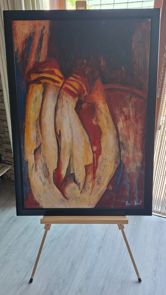 Image 1 of Kees van de Wal - Complete Series of 6 Large Abstract Paintings