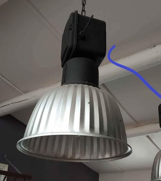 Image 1 of Grote industriële lampen omgebouwd naar E27