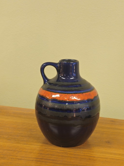 Vintage West-Germany Uebelacker Vase Ear Vase Vase Blue Orange