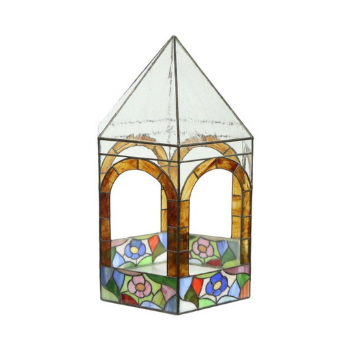 Stained Glass Gazebo Candle Holder