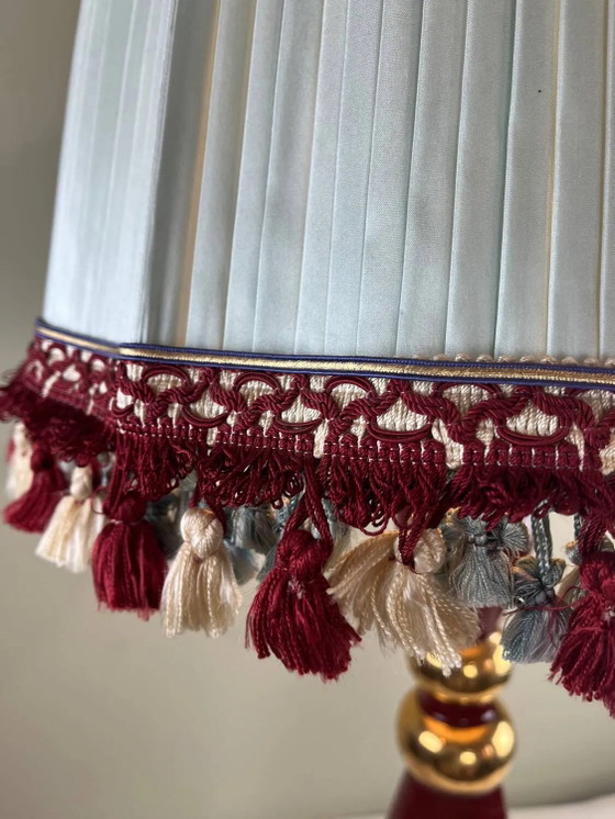 Grande lampada vintage in ceramica rossa firmata Drimmer – paralume pl – Lampade da tavolo, Porcelain, Metal (photo 4 of 21)
