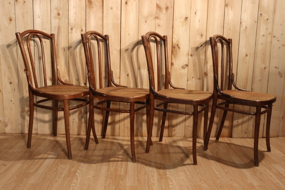 Image 1 of Series x8 bistro chairs no. 56 by Thonet 1904
