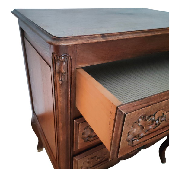 Image 1 of Commode chêne massif, style Louis XV rustique, années 60