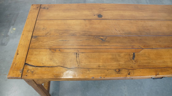 Image 1 of Ancienne table à manger française pour 6 personnes de la fin du 18e siècle