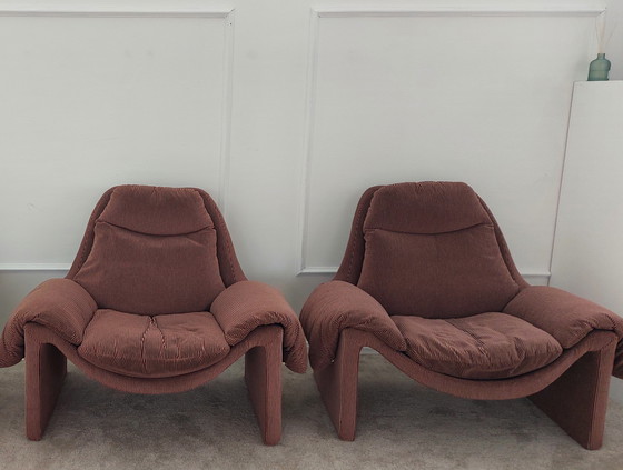 Image 1 of Paire de Fauteuils P60 par Vittorio Introini pour Saporiti Italia