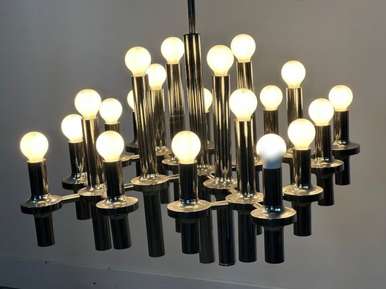Image 1 of Lustre Gaetano Sciolari 24 Feux Design Italien 1970'S