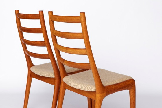 Image 1 of Set of 4 JK Møbler Teak Chairs – 1970s Danish Design, Vintage Dining Chairs, Original Upholstery, Mid-Century Modern