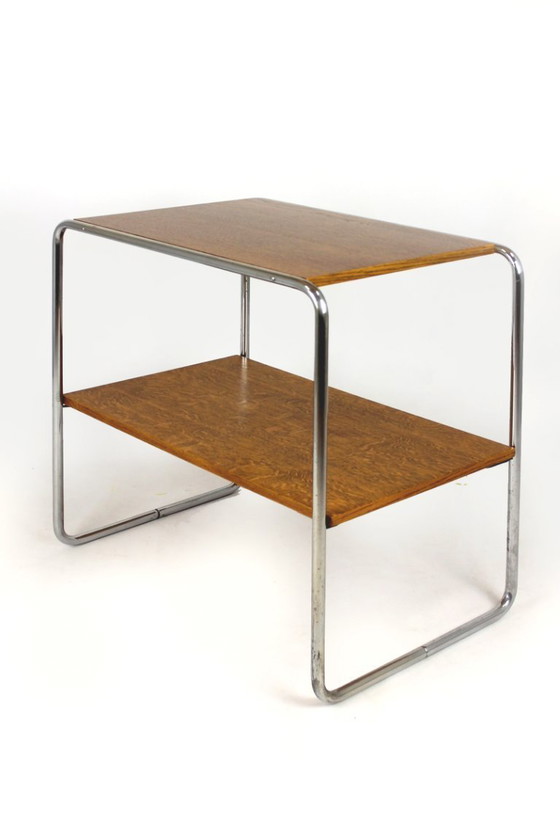 Image 1 of Mesa auxiliar B12 restaurada de Marcel Breuer, década de 1940