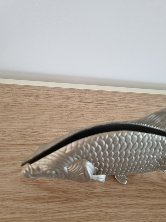 Image 1 of Koi Carp Modello Depositato Italien Versilberter Menühalter