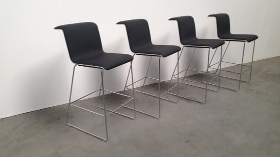 Image 1 of 4x Bulo Tab barkrukken design Alain Berteau + extra zitting