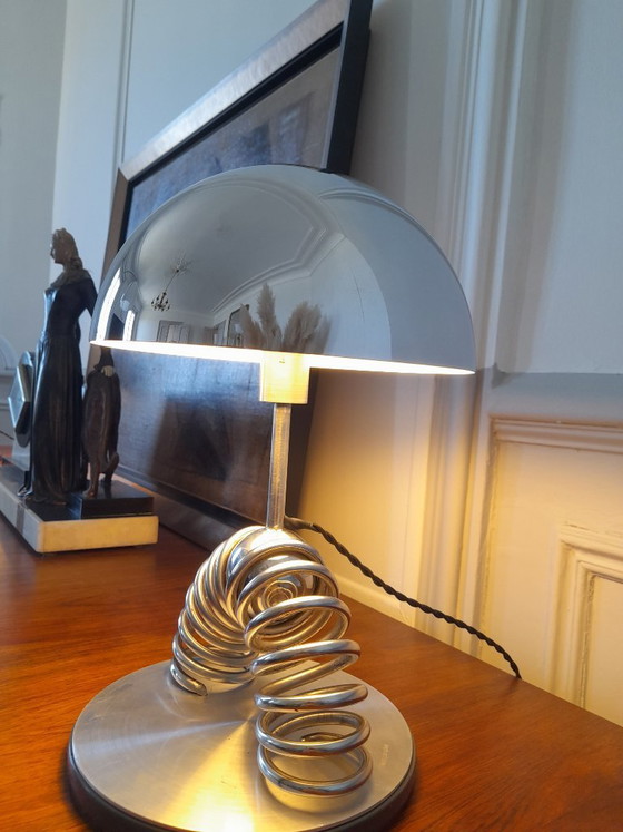 Image 1 of Pair of Space Age metal lamps
